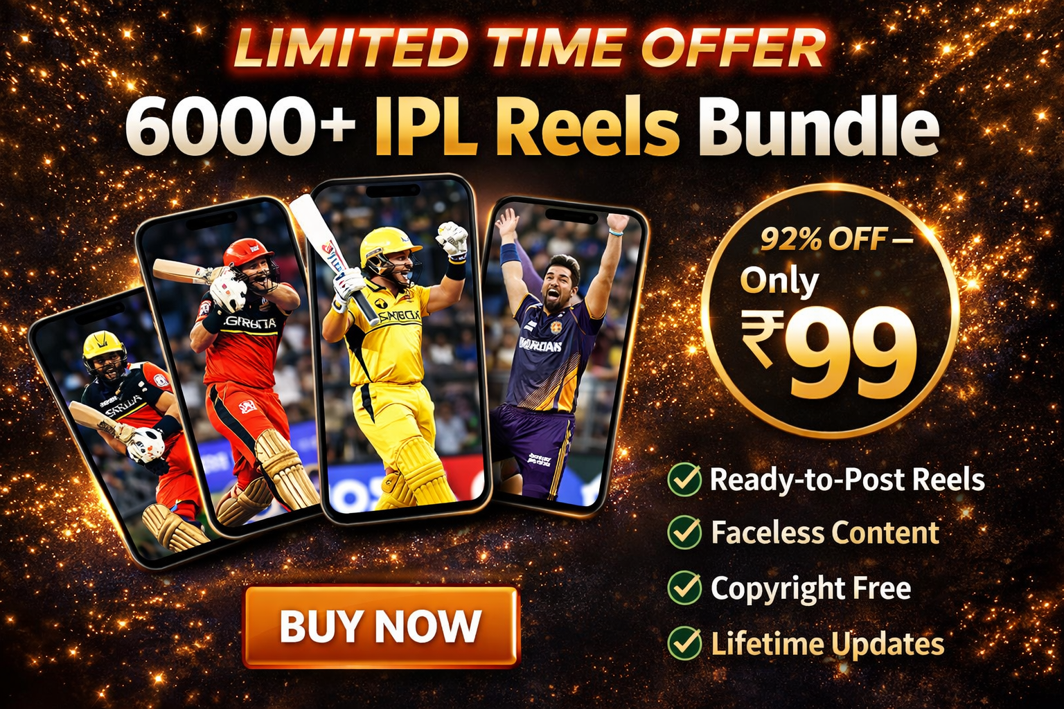 IPL Reels Bundle on Mobile Phones
